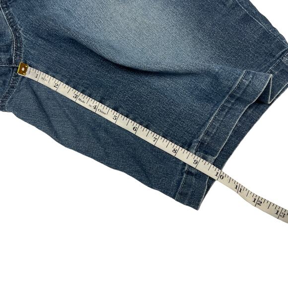 Faded Glory Denim Bermuda Shorts Stretch Waist Patchwork Pocket Plus Size 16W - Picture 6 of 9